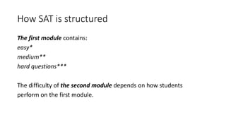 What's on the SAT? The Structure and Content. | PPTX