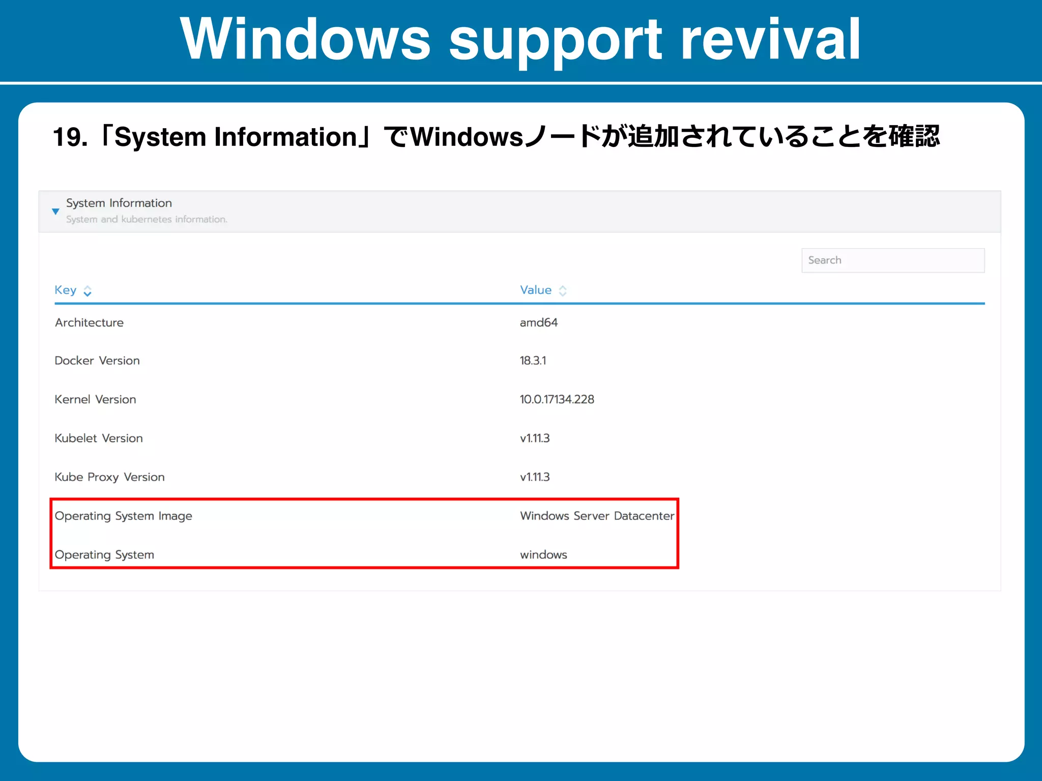 Windows support revival
19. System Information Windows
 