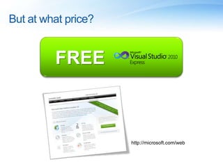 But at what price?  FREE        http://microsoft.com/web