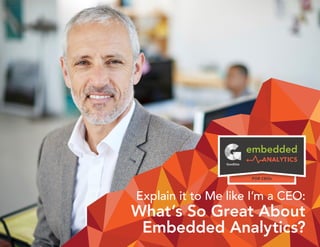 Explain it to Me like I’m a CEO:
What’s So Great About
Embedded Analytics?
Explain it to Me like I’m a CEO:
What’s So Great About
Embedded Analytics?
embedded
FOR CEOs
 