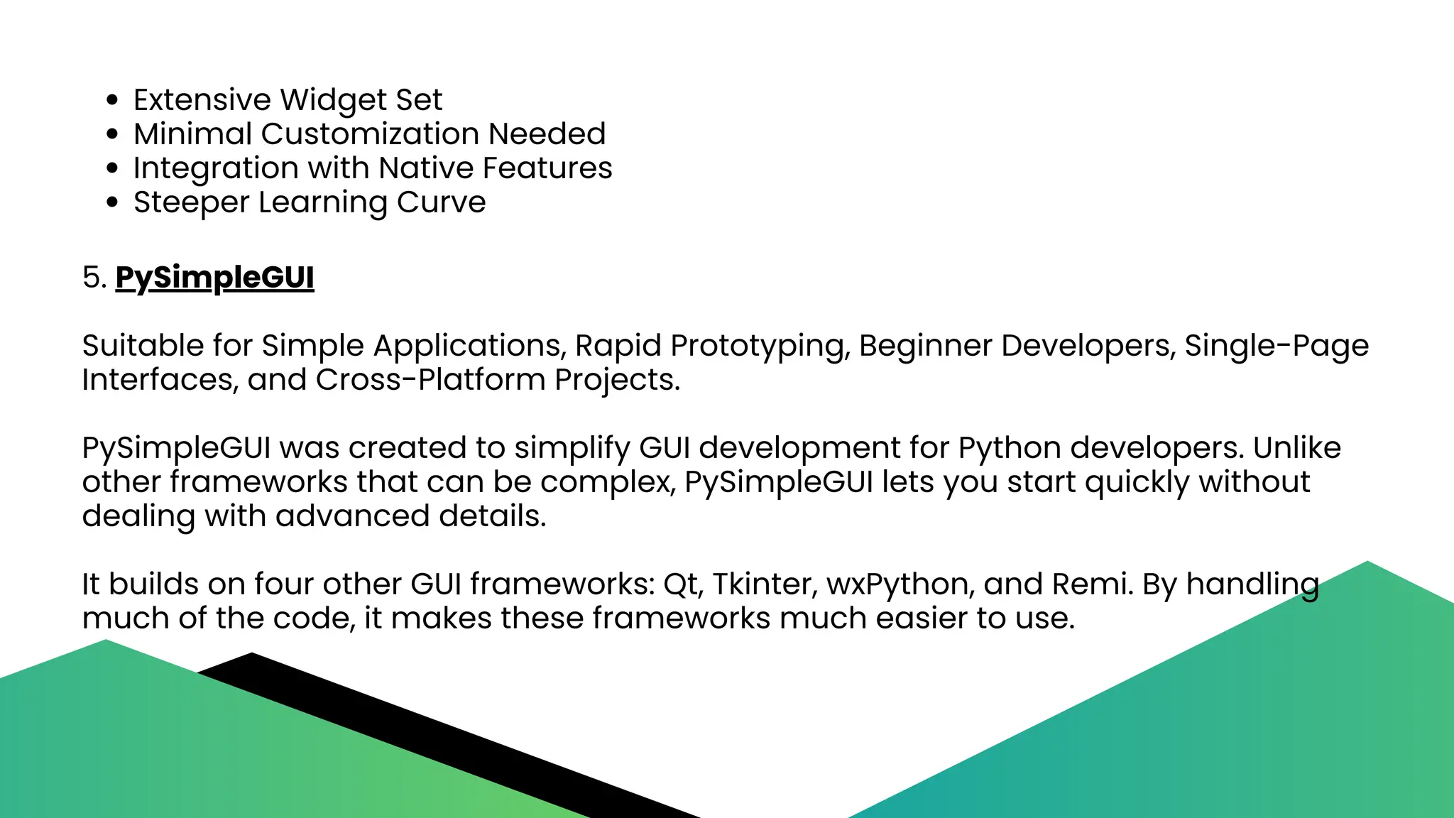 What's the best GUI library for Python.pdf