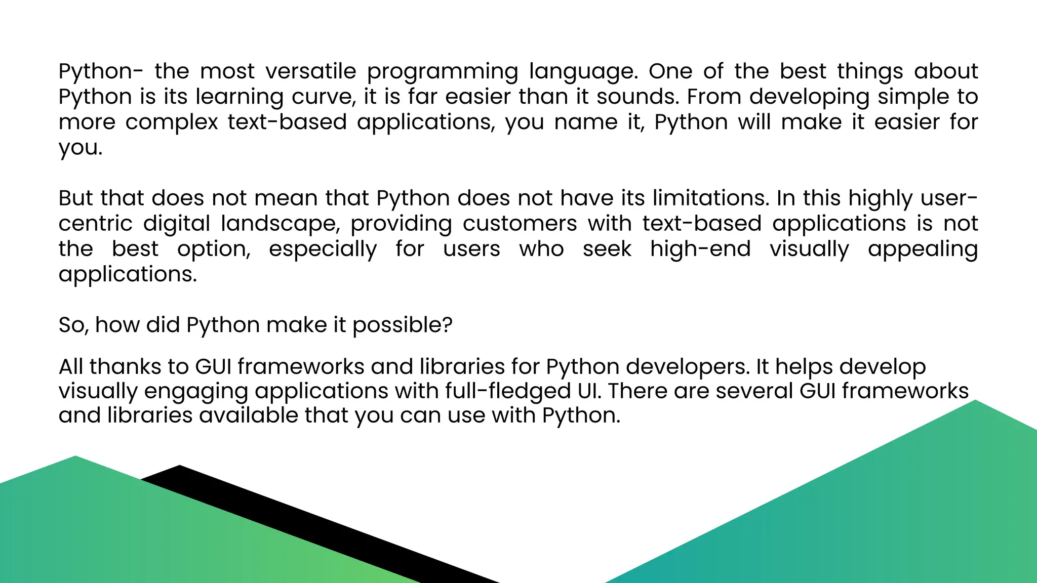 What's the best GUI library for Python.pdf