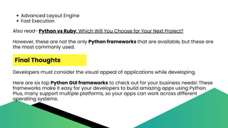 What's the best GUI library for Python.pdf