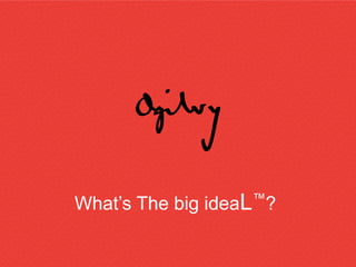 What’s The big ideaL™
?
 