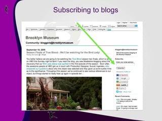 Subscribing to blogs 