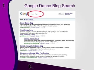 Google Dance Blog Search 