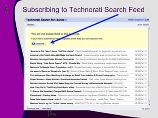 Subscribing to Technorati Search Feed 