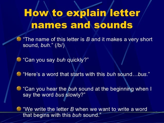 whats the difference between letter names and letter sounds letter names and sounds
