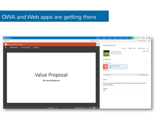 OWA and Web apps are getting there 
 