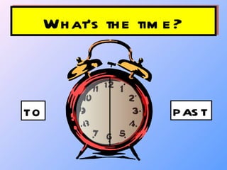 What’s the time? PAST TO 