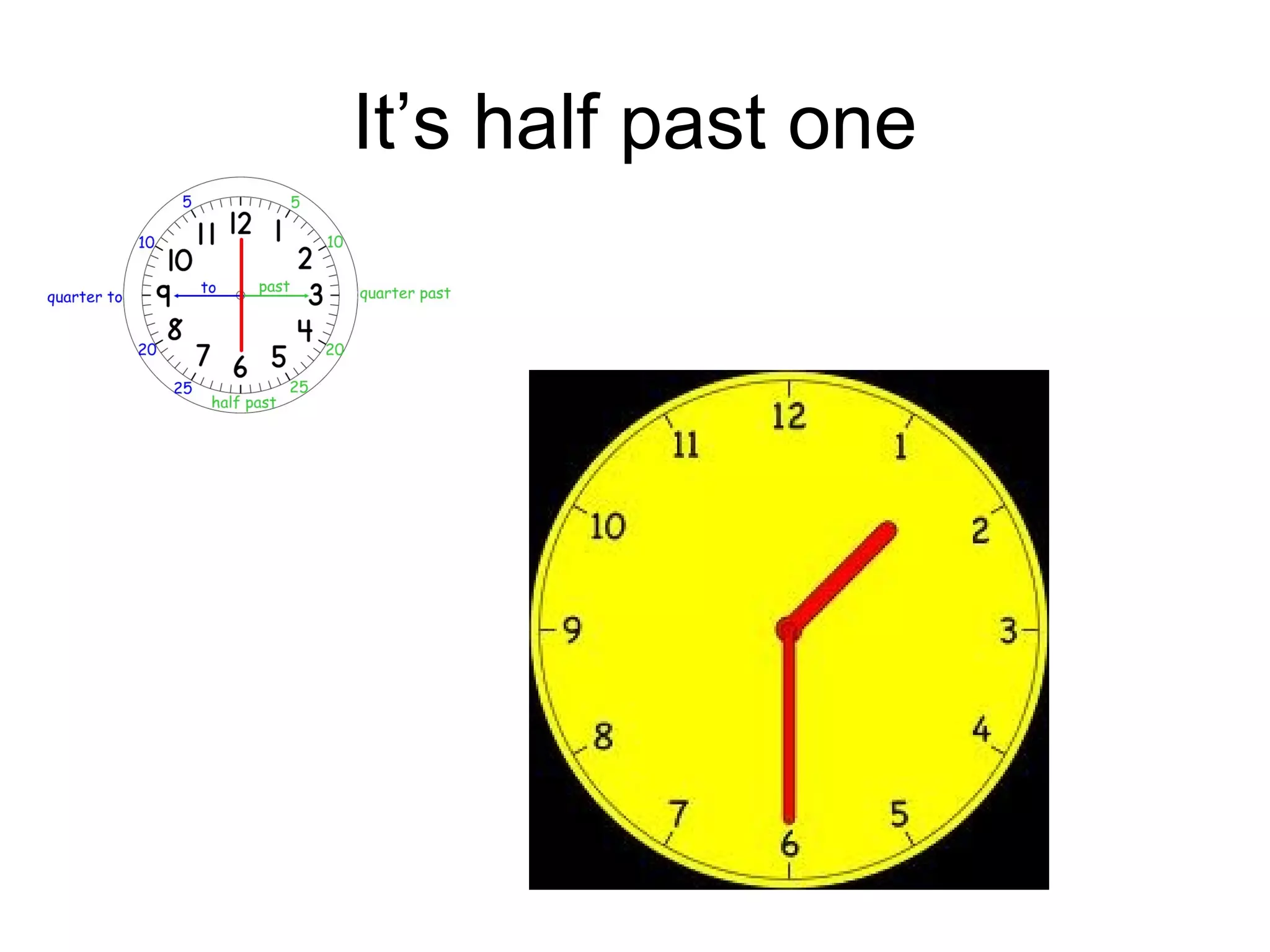 It’s half past one