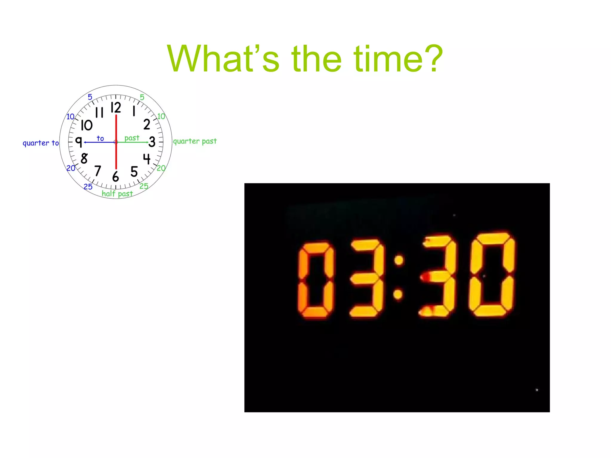 What’s the time?