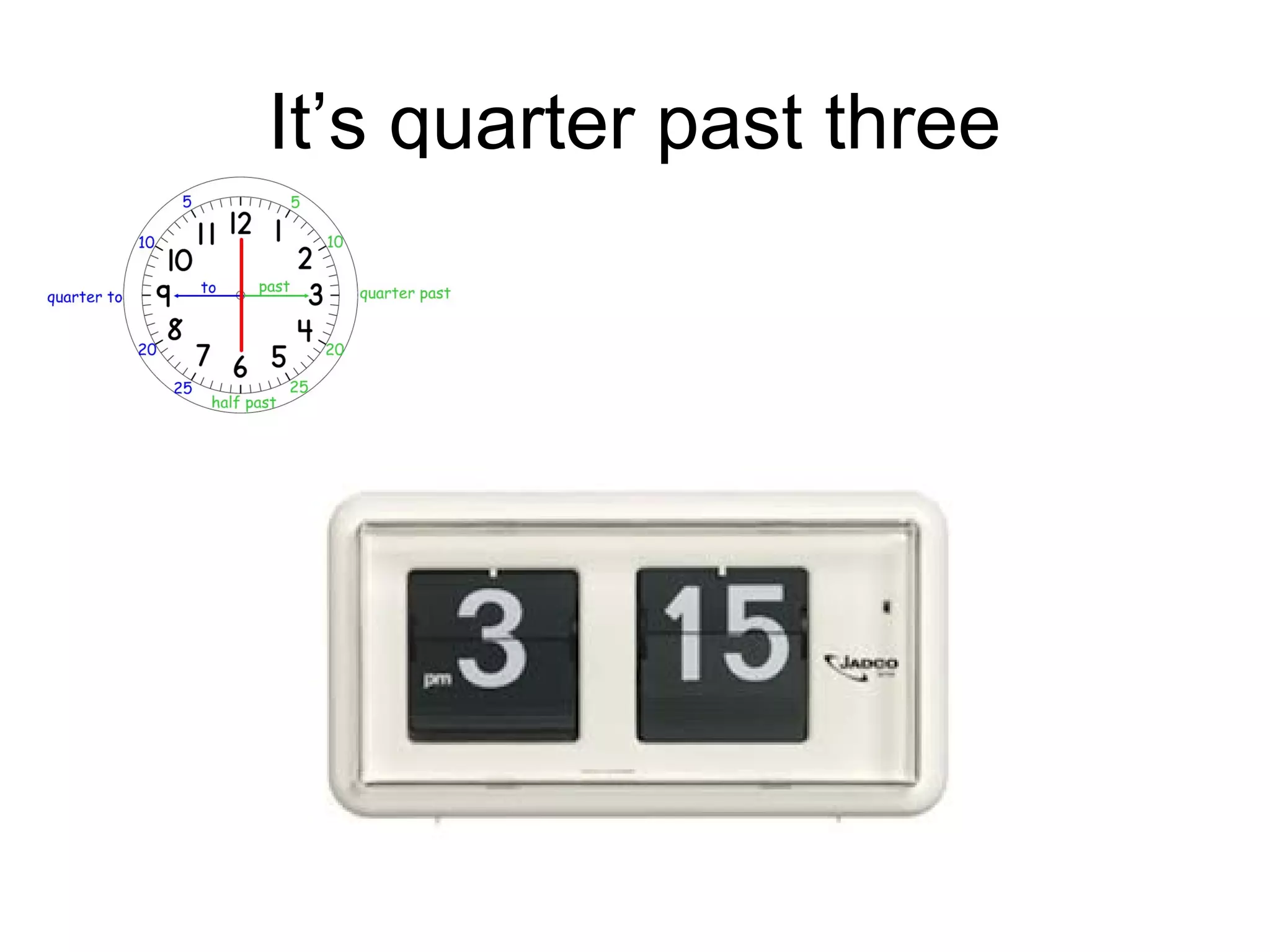 It’s quarter past three