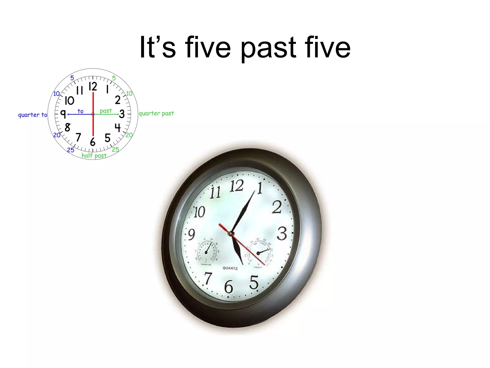 It’s five past five