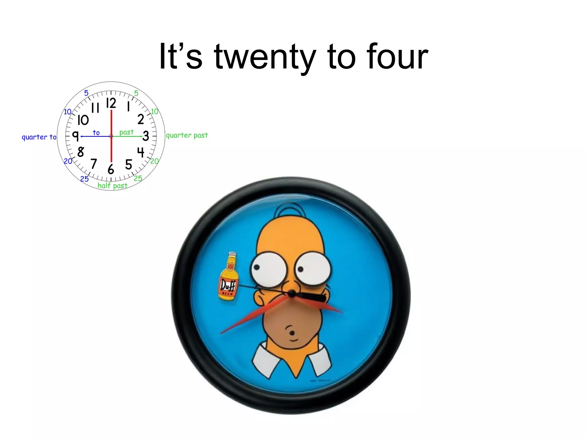 It’s twenty to four