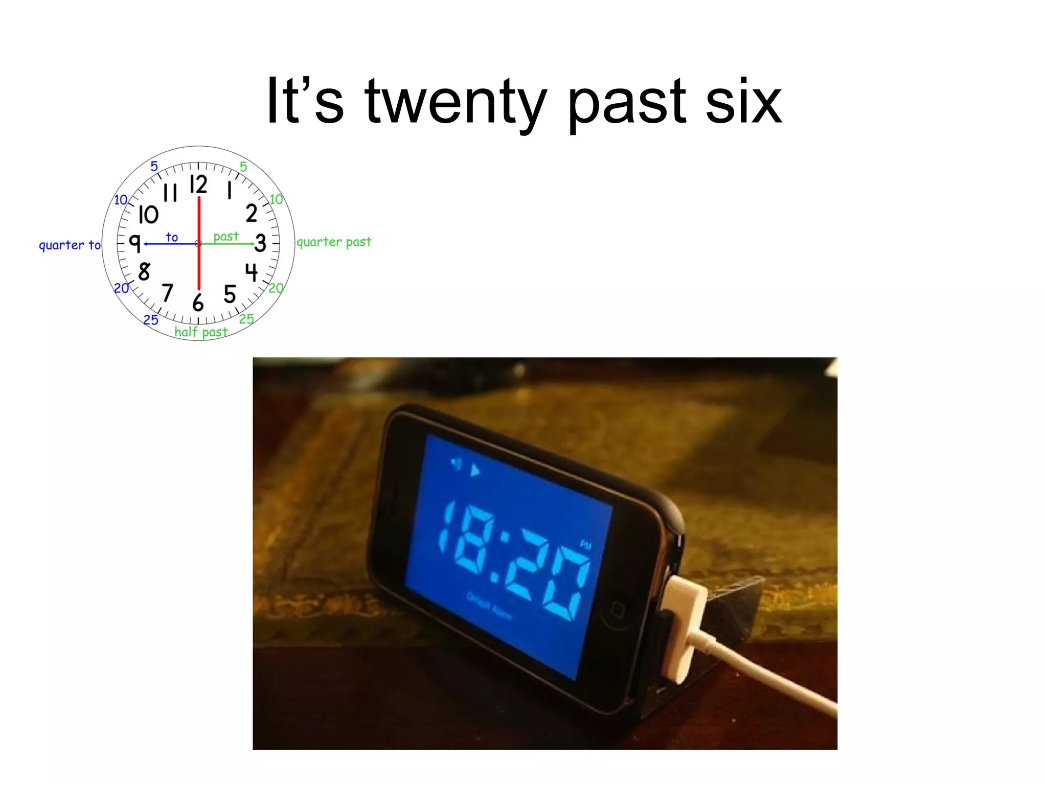 It’s twenty past six