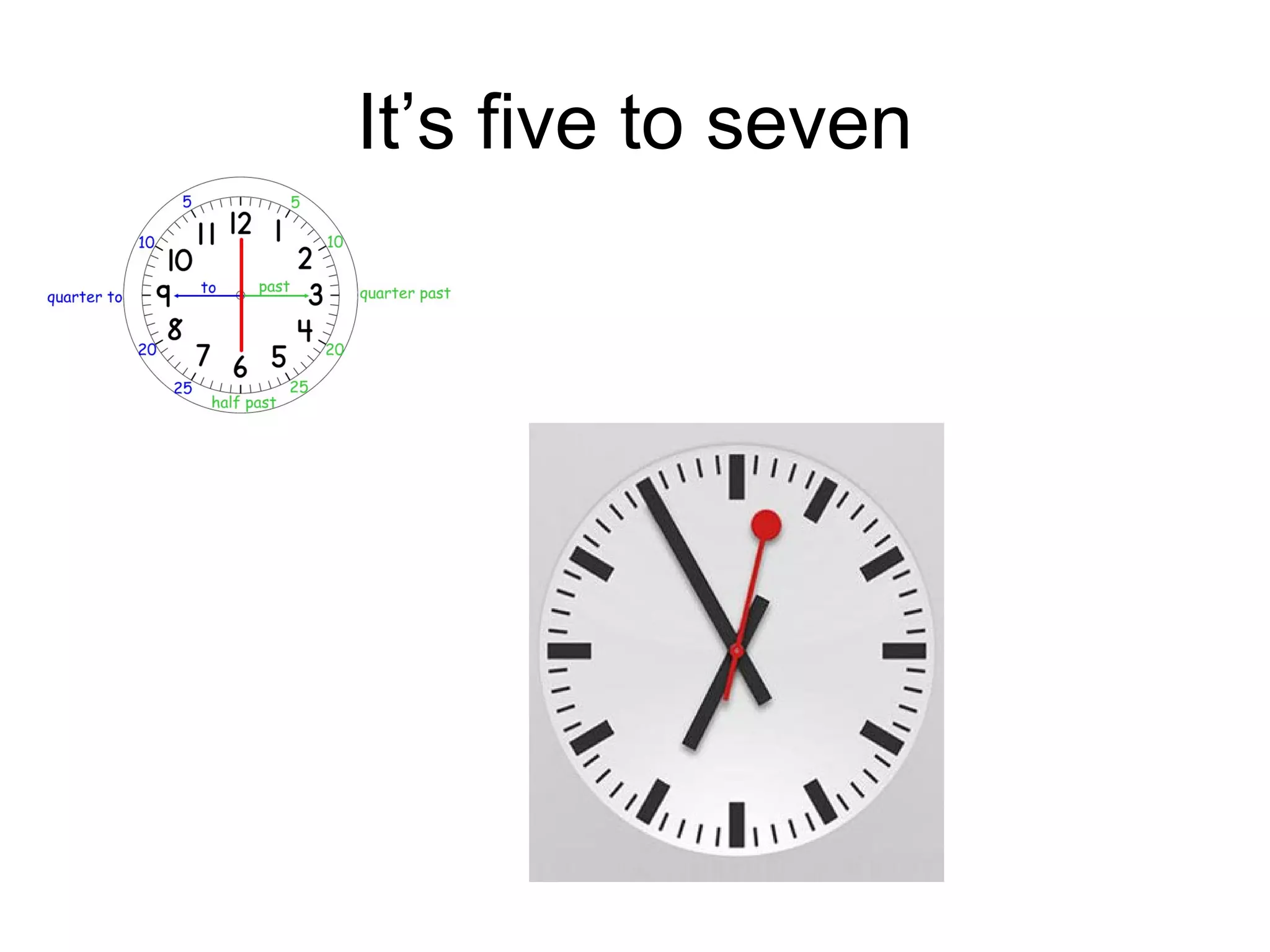 It’s five to seven