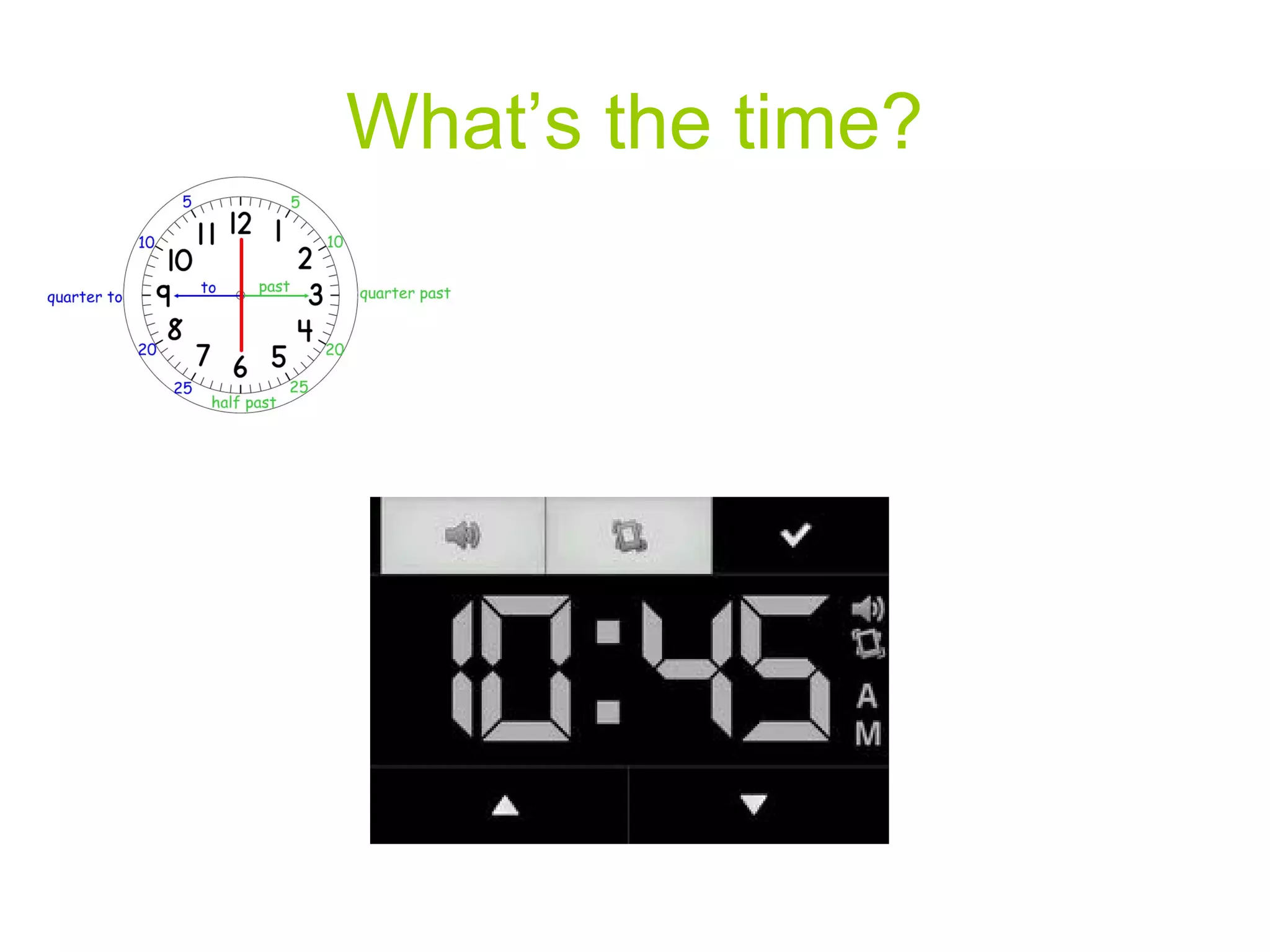 What’s the time?