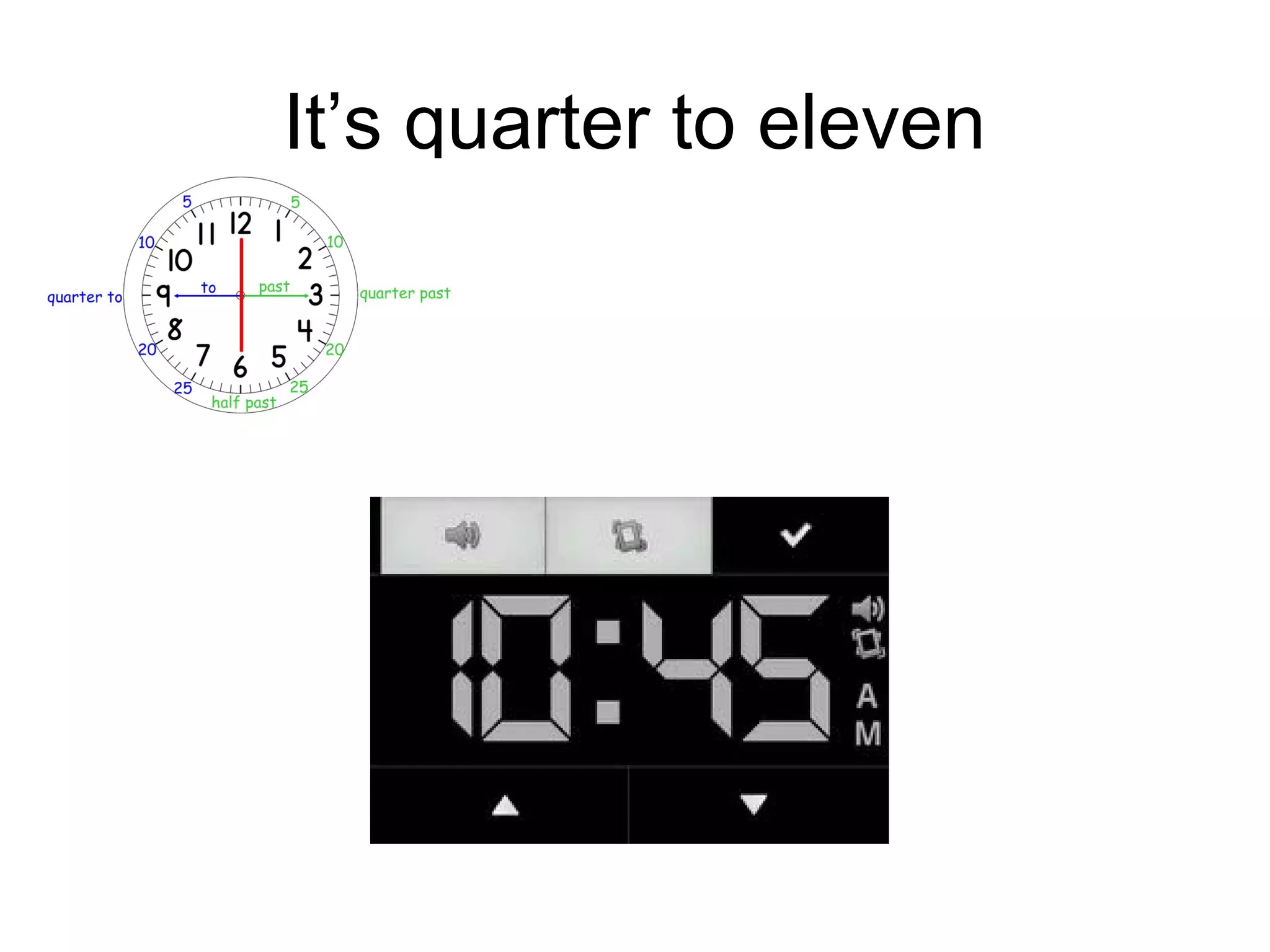 It’s quarter to eleven