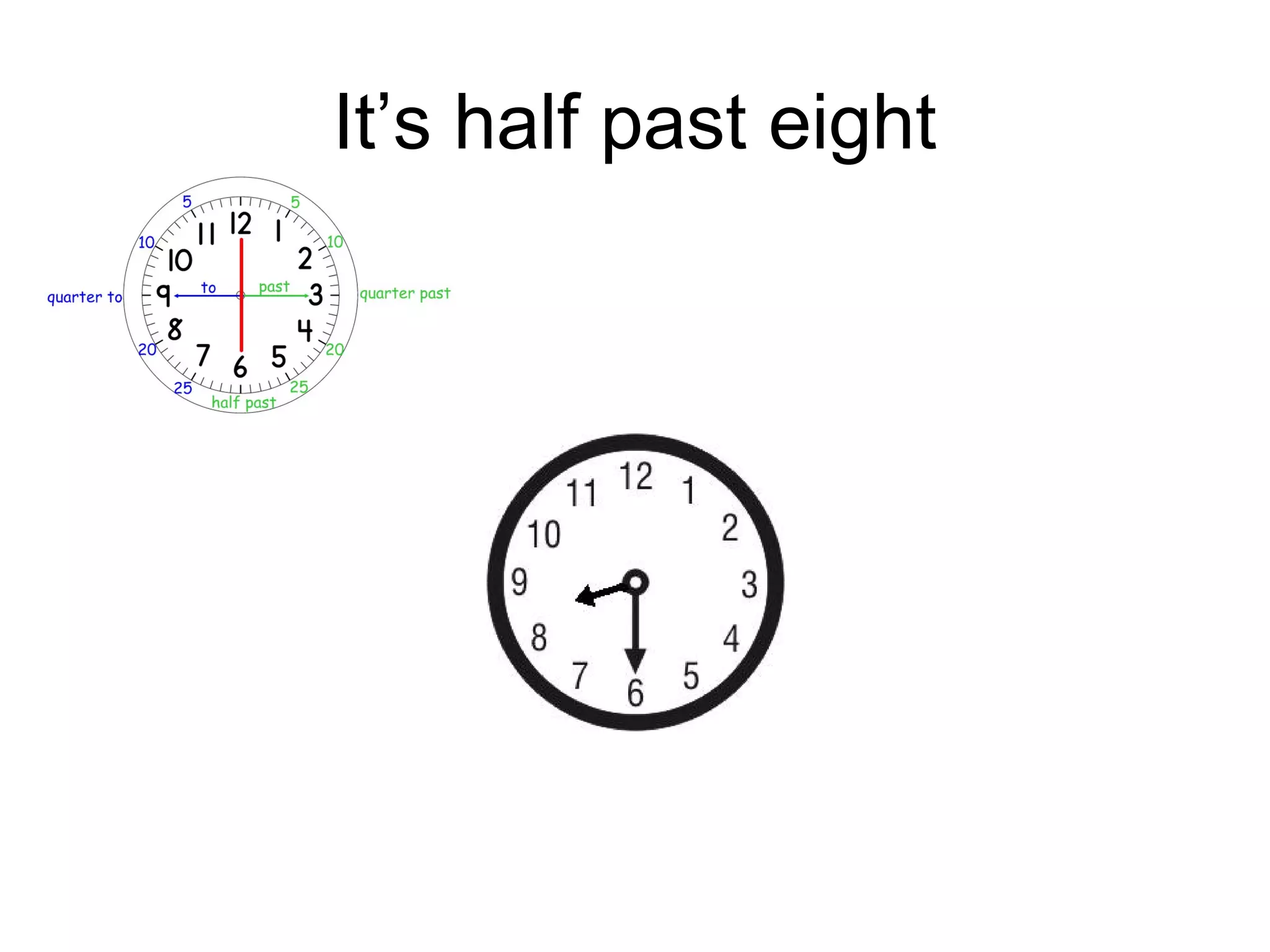 It’s half past eight