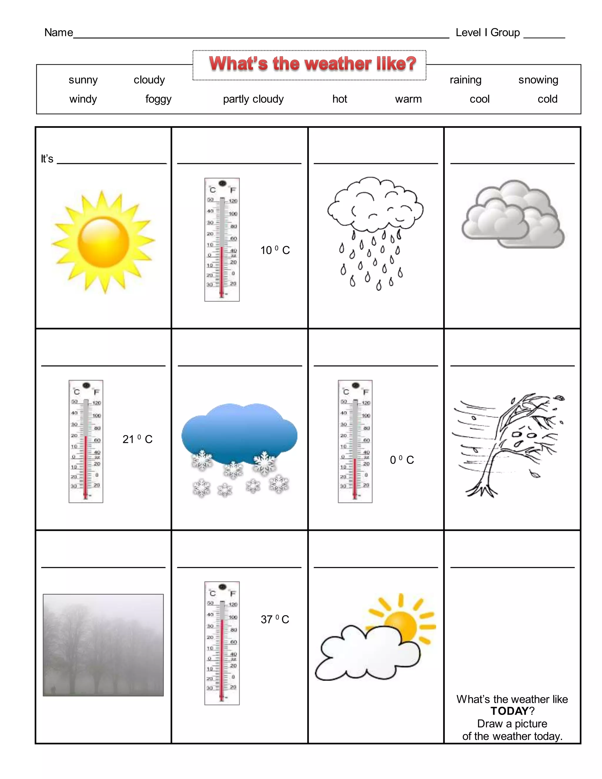 What's the weather like | DOCX | Weather | Science
