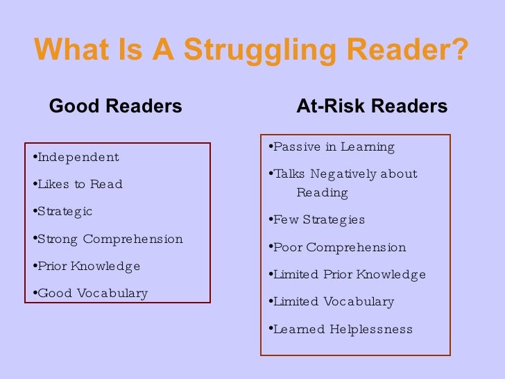 what struggling readers need for success struggling readers chart