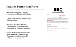 Media Permit Example pre production paperwork for media | PPT