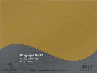 Blogging & Social
Your blog & others blog
Your SM & others SM
 