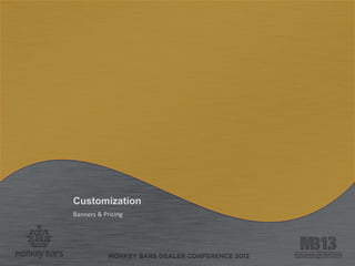 Customization
Banners & Pricing
 