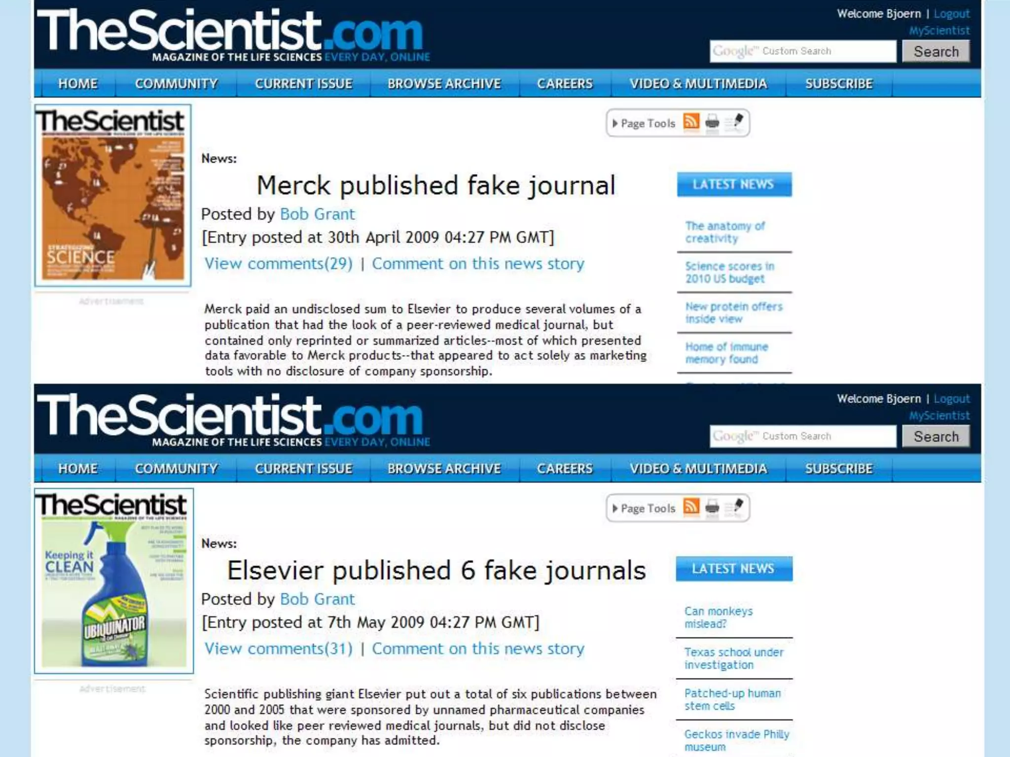 We, thescientists!We chose to outsource scientific communication to publishers