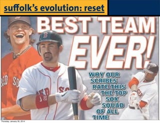 suﬀolk’s evolution: reset

Thursday, January 30, 2014

 