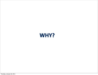 WHY?

Thursday, January 30, 2014

 