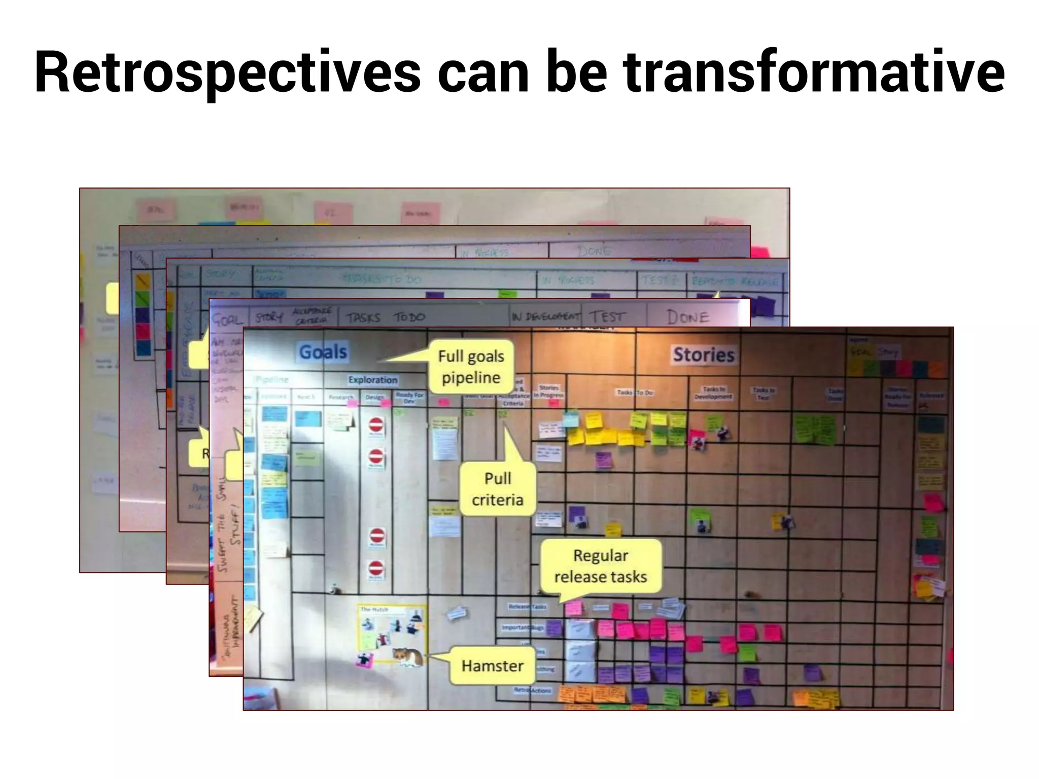 Retrospectives can be transformative
 