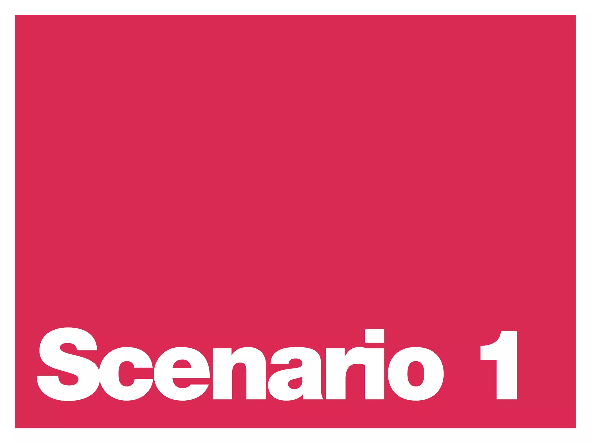Scenario 1
 