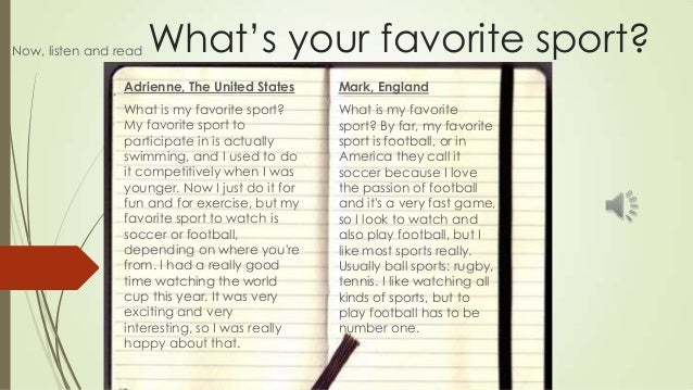 Essay my favourite sport