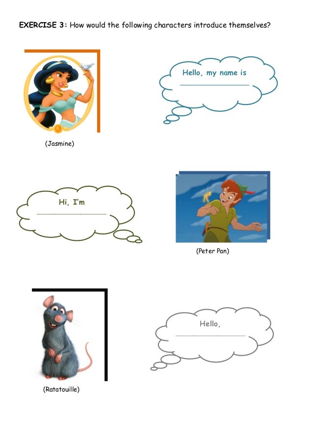 whats your name worksheet