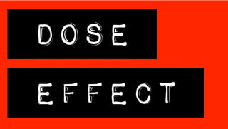DOSE
EFFECT
 