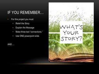 What’s Your Story Project Vocabulary | PPTX