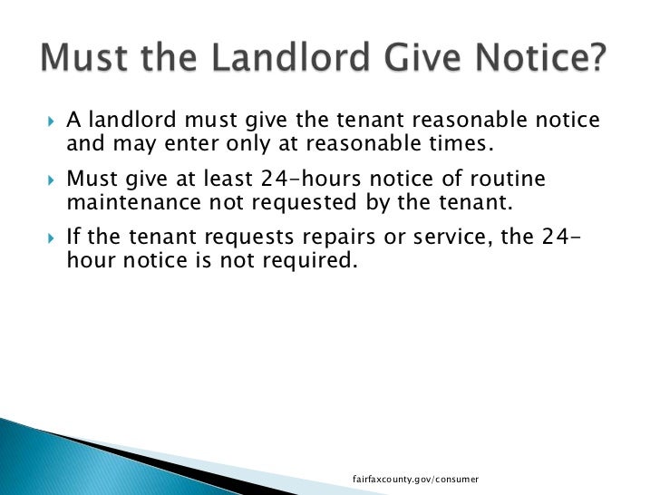 what tenants need to know in fairfax county repair notice to tenant