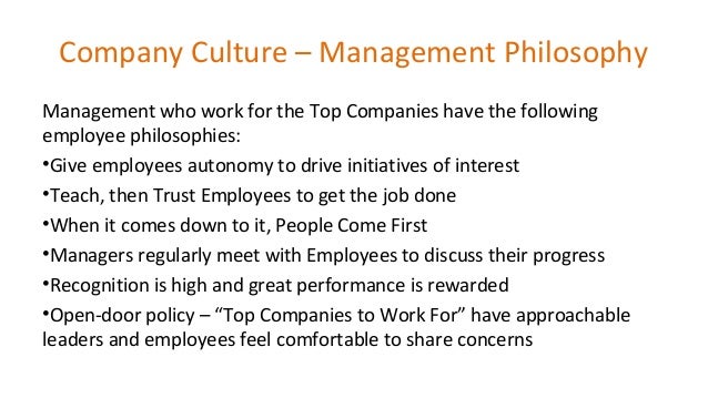 philosophy towards work