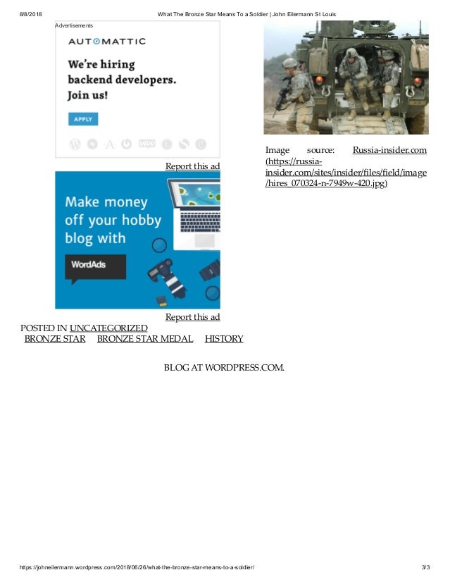 What The Bronze Star Means To a Soldier