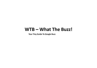 WTB – What The Buzz! Your Tiny Guide To Google Buzz 