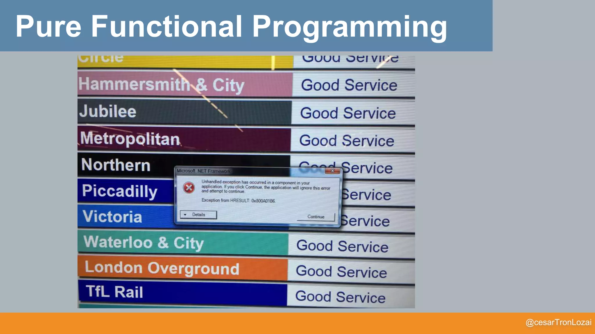 @cesarTronLozai
Pure Functional Programming
 