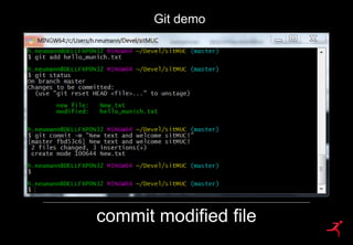 30
Git demo
commit modified file
 