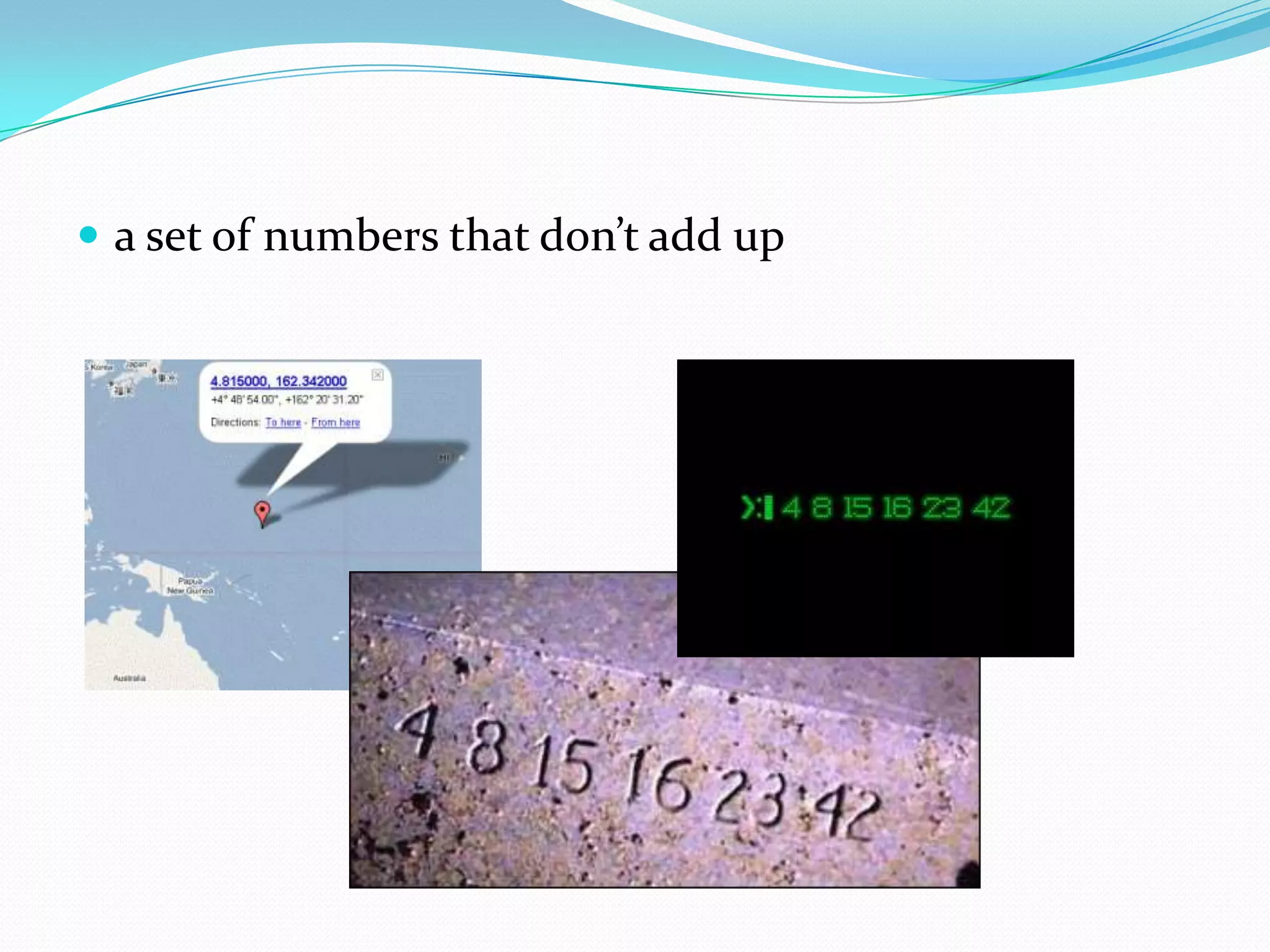 a set of numbers that don’t add up