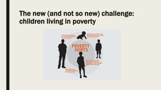The new (and not so new) challenge:
children living in poverty
 