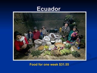 Ecuador Food for one week $31.55   