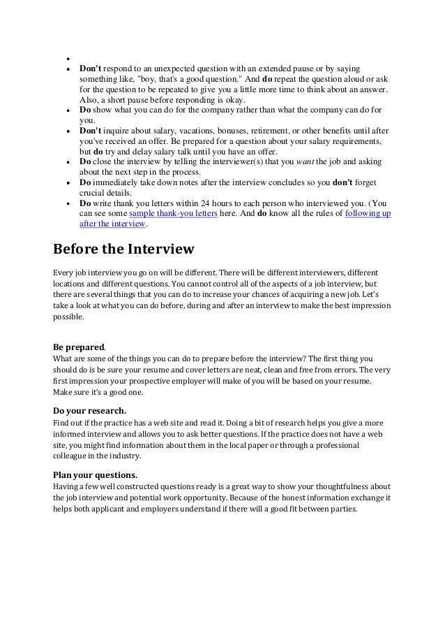what to do after the interview