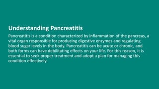 What to do if diagnosed with Pancreatitis? | PPTX