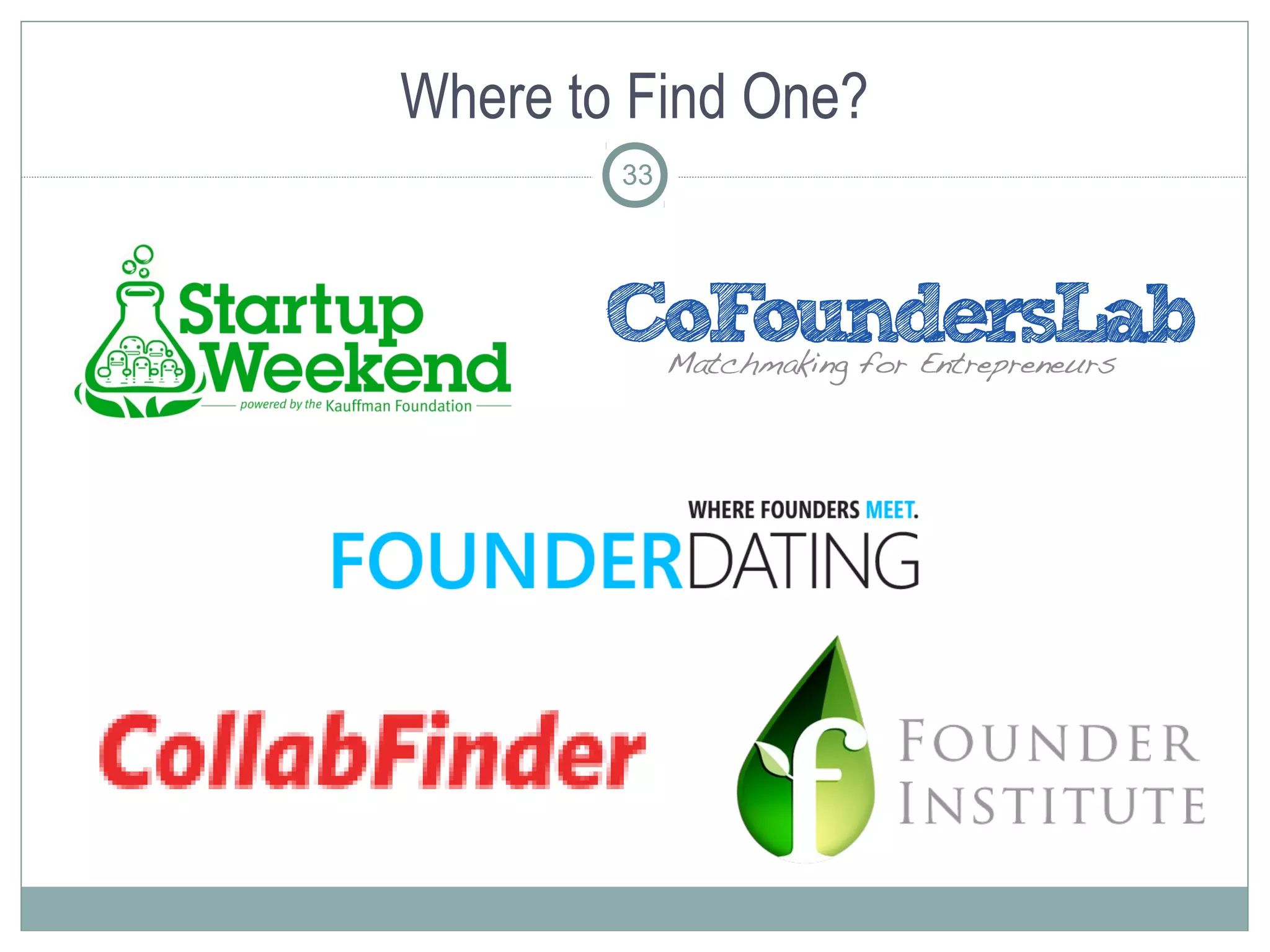 Where to Find One?
        33
 